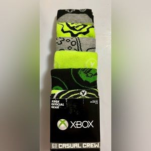 6 Pair Casual Crew XBOX Socks shoe size 8-12